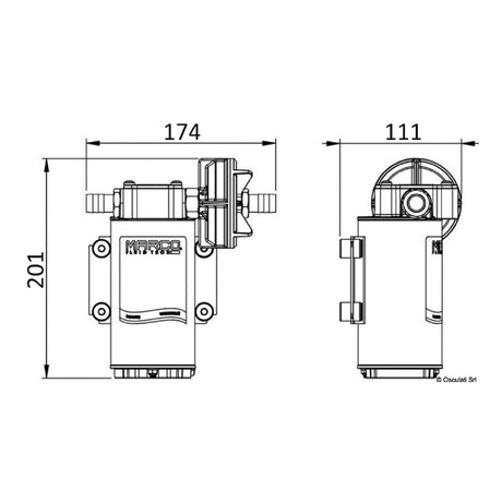 Marco Selbstansaugende elektrische Pumpe mit Bronzezahnrädern zum Fördern von Diesel, Frostschutzmittel, Wasser