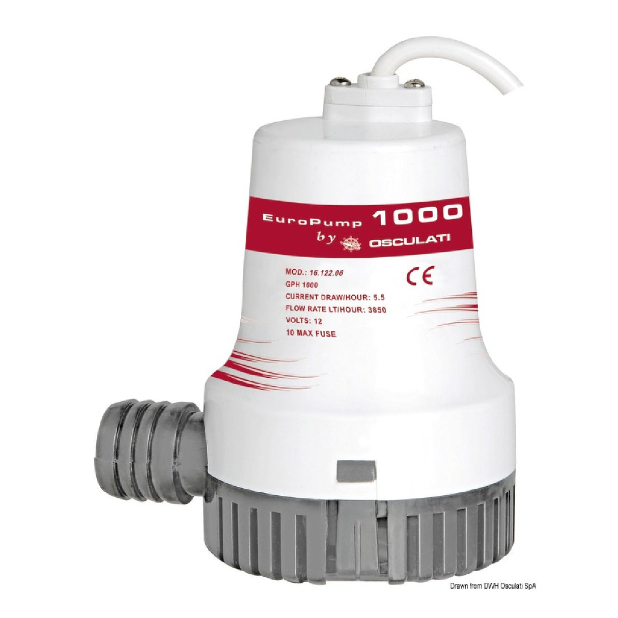 Bomba de achique sumergible Osculati Europump II 12/24 V 550-1100-1500-2000-3000 16.122.02