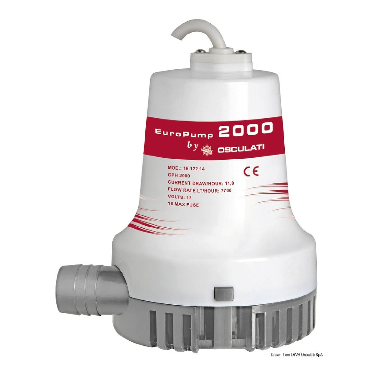 Osculati Pompa di sentina Europump II ad immersione 12/24 V 550-1100-1500-2000-3000 16.122.02