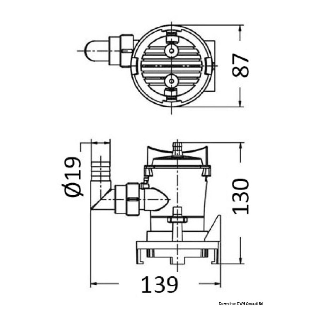 Bomba sumergible Osculati Europump para pesca 16.160.01