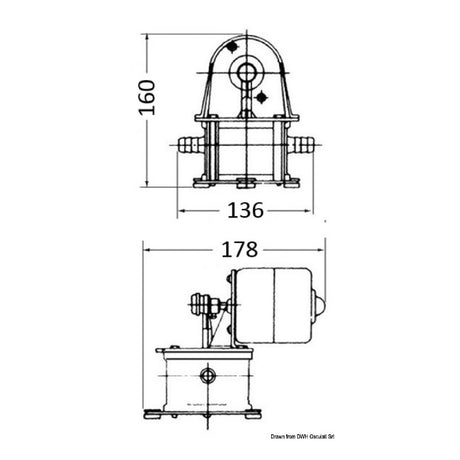 Osculati Pompa di sentina GEISER a membrana autoadescante 16.292.12