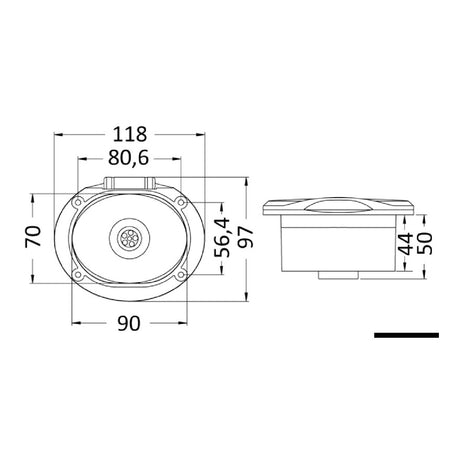 Osculati Presa d'acqua ad innesto rapido Elissa per lavaggio ponte 16.443.00