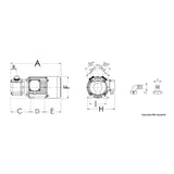 Osculati Pompa di sentina autoaspirante in bronzo professionale 16.652.20