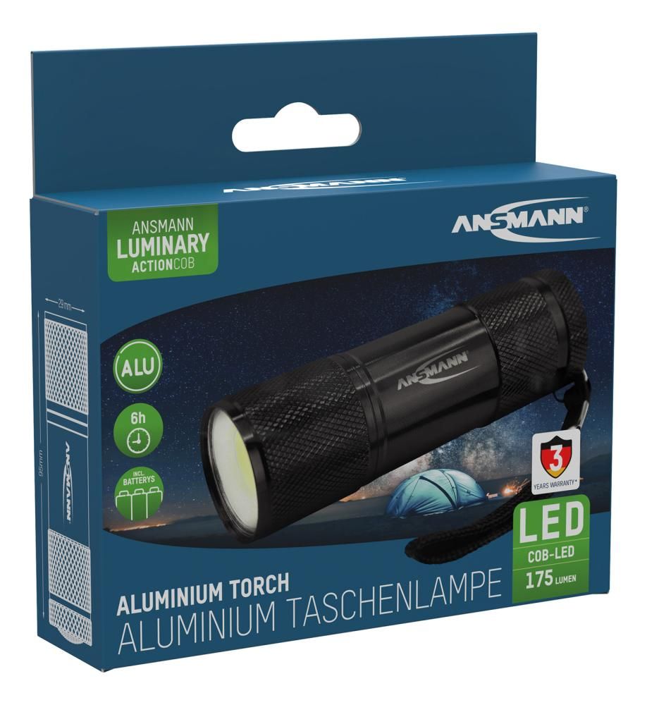 Ansmann Torcia in alluminio cob led