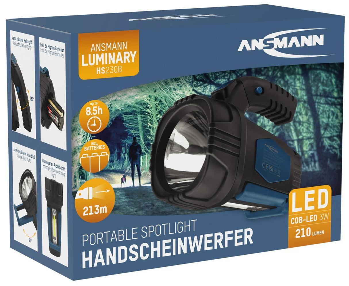 Foco LED portátil Ansmann con función de luz difusa