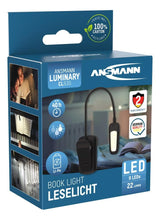 Lámpara de clip universal Ansmann de 9 LED y 3 colores con regulador de intensidad