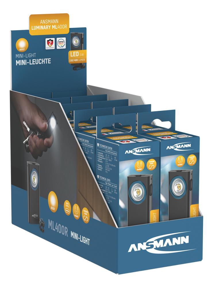 Ansmann Mini torcia a led ricaricabile 400 lumen
