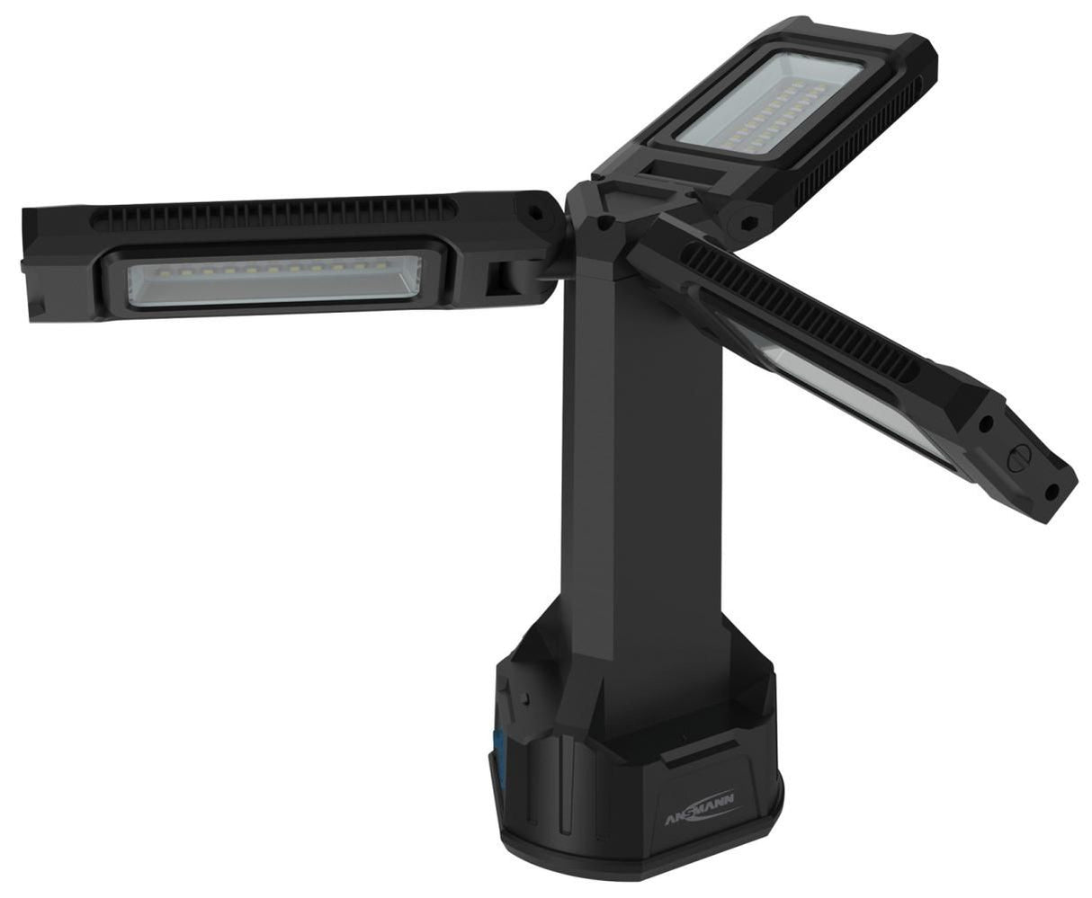 Lámpara de trabajo recargable profesional de 3 focos Ansmann