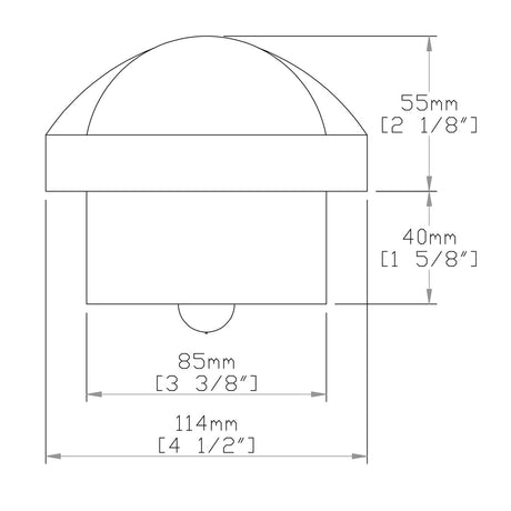Autonautic Bussola a incasso colore nero serie C12 - 110 series