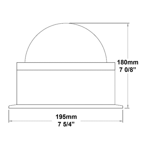 Autonautic Bussola montaggio in piano serie CHE colore nero