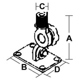 Base articulada Trem A mm 97 A mm 97 B mm 103 C mm 25 D mm 63