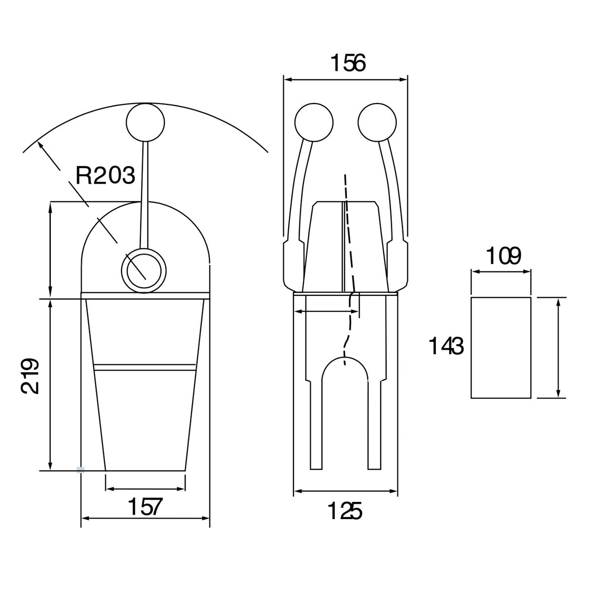 Teleflex Top Mount Morse MT3 Steuerung