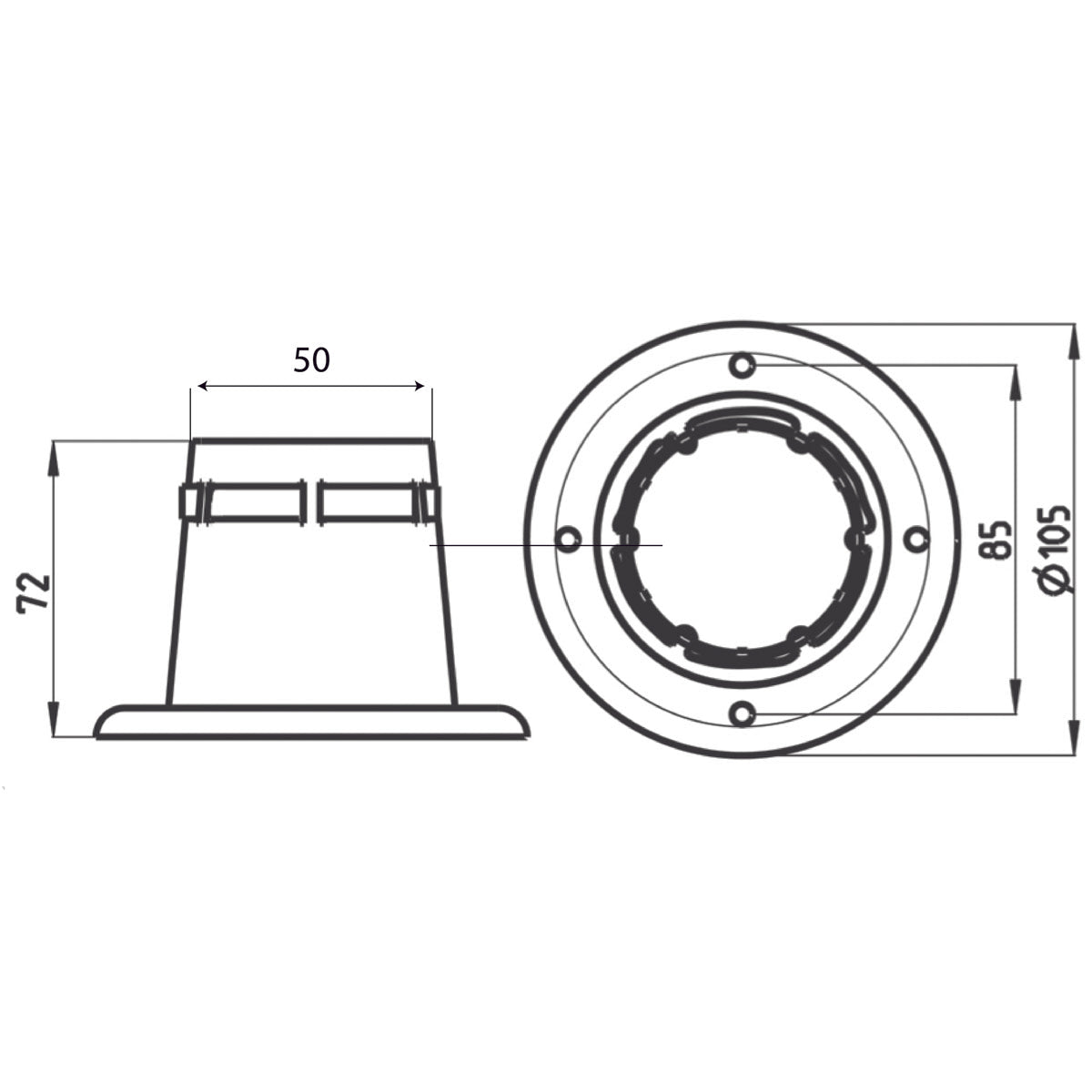 Trem Soffietto foro d. 11 mm Nero Nero