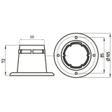 Trem Balgloch d. 11 mm Schwarz Schwarz