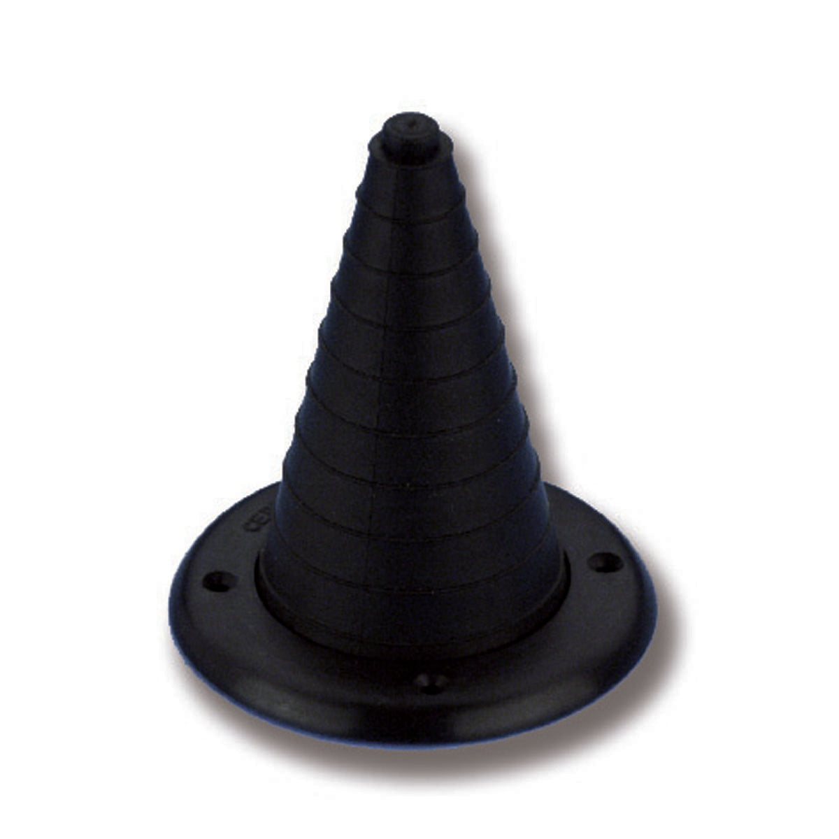 Prensaestopas cónico Trem con placa de fijación por tornillo, color negro