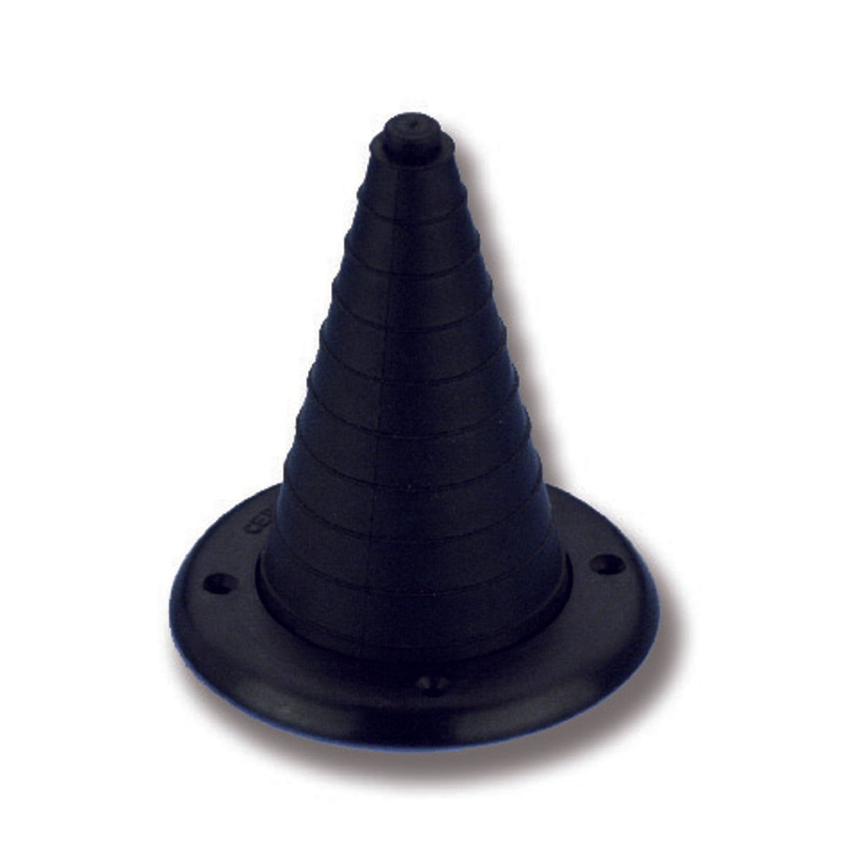 Trem Kegelförmige Kabelverschraubung mit Schraubbefestigungsplatte, schwarz