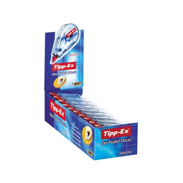Cinta correctora Tipp-Ex Mini Pocket Mouse, caja de 10 BIC932564 