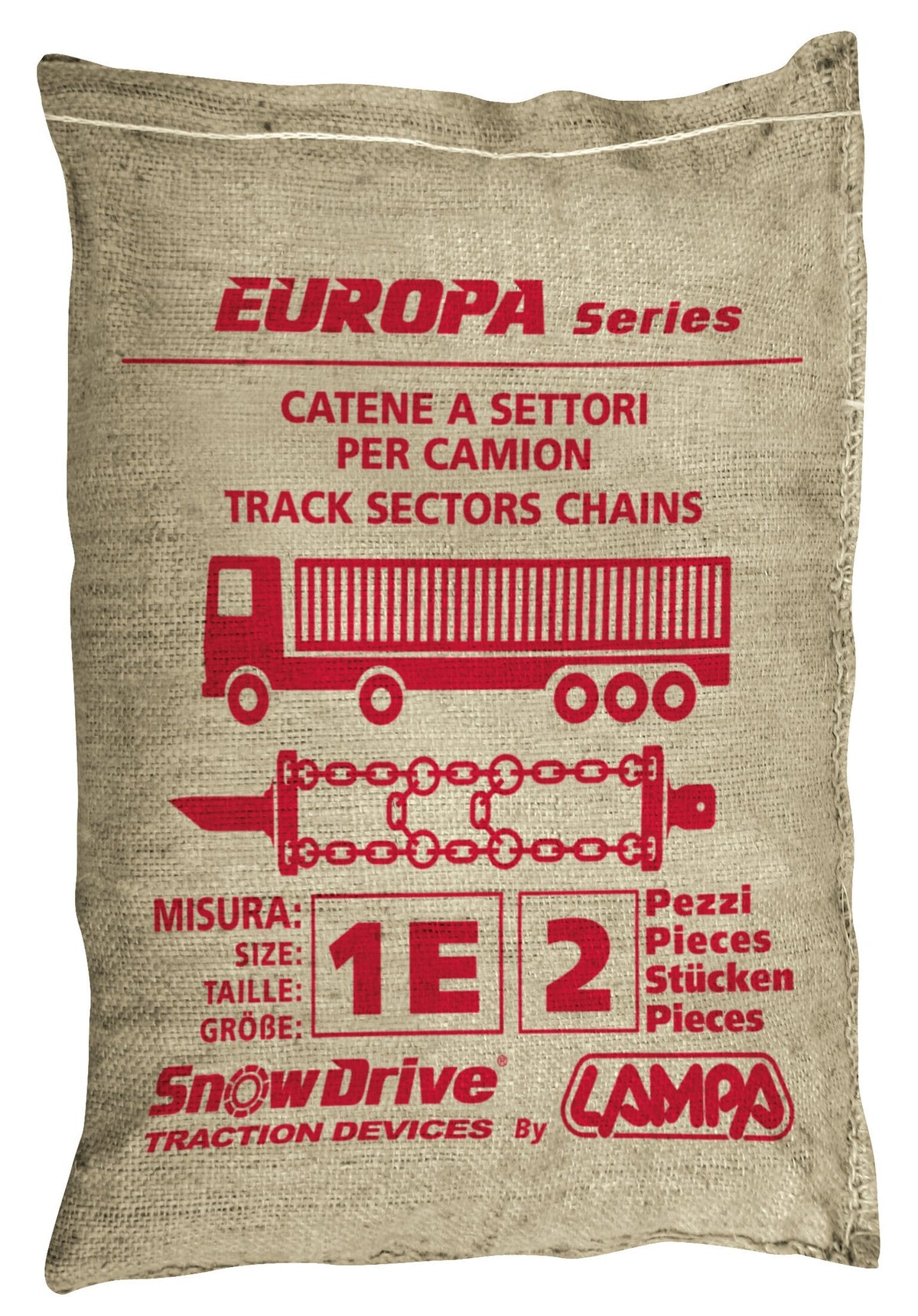 SnowDrive Catene a settori-cingoli per camion, serie Europa, 2 pz - 1E