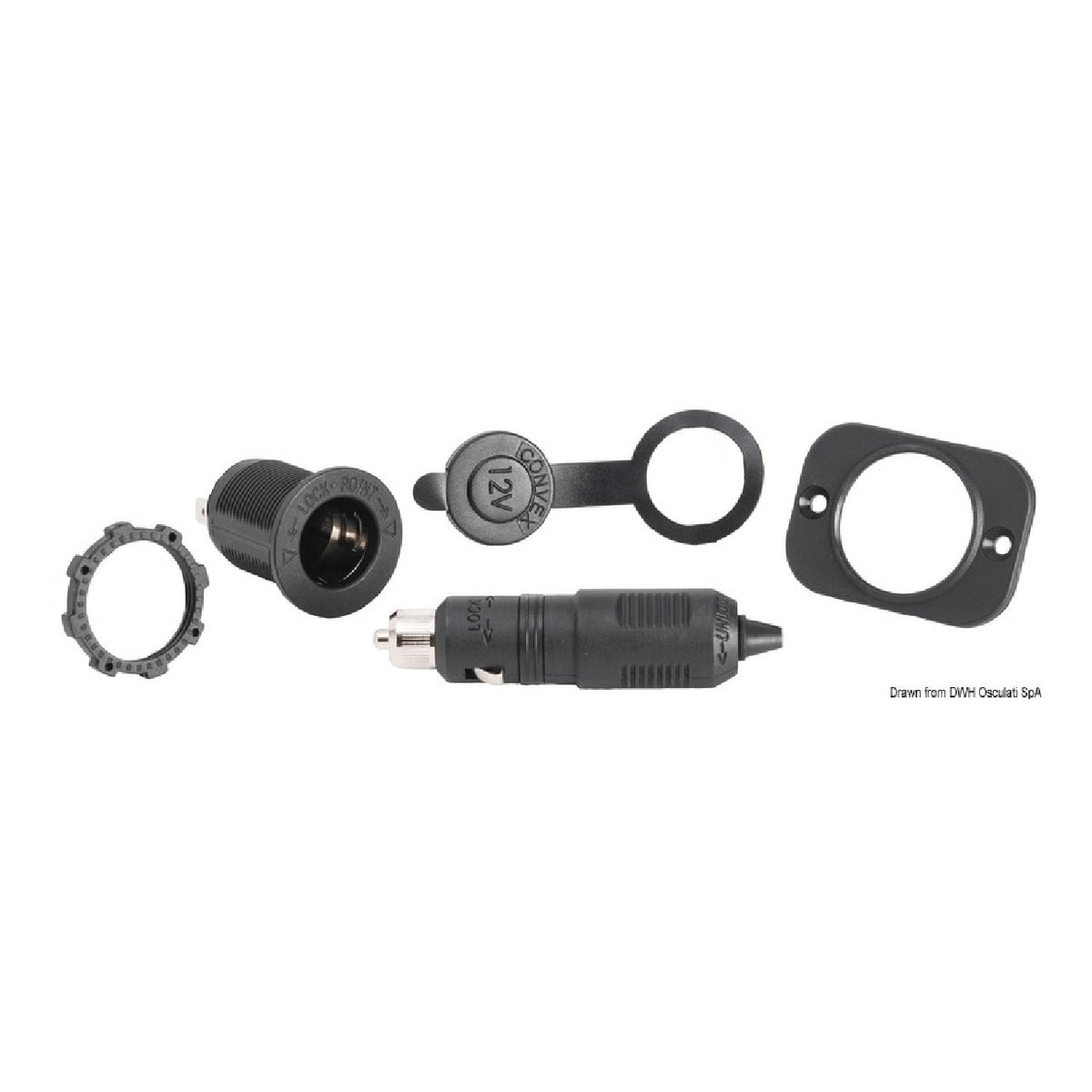 Kit spina + presa ad incasso
