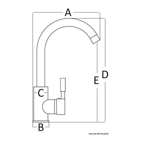 Osculati Miscelatore ceramico girevole Diana per lavello cucina 17.008.00