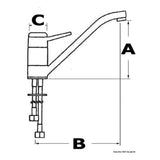 Grifo para lavabo de baño Osculati 17.018.00