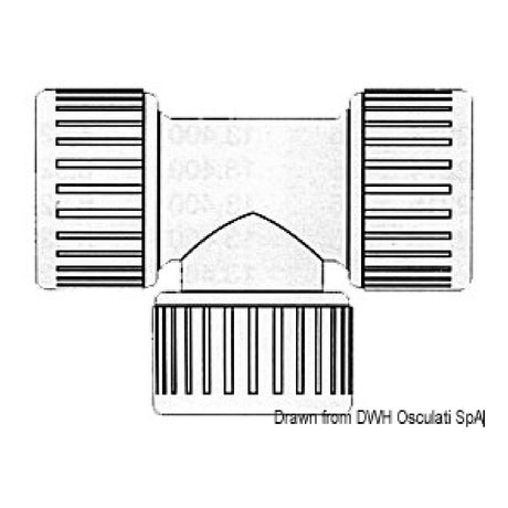 Osculati Hydrofix system of fittings for water systems, suitable for maximum temperatures 70 15 mm 17.115.01