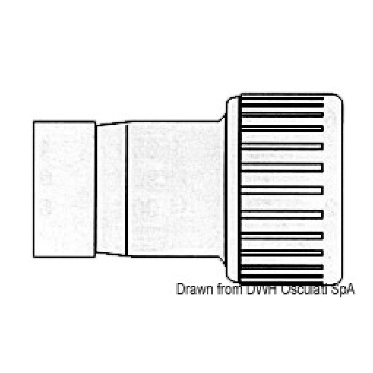 Osculati Hydrofix-Fittingssystem für Wassersysteme, geeignet für maximale Temperaturen 70 22 mm 17.117.01