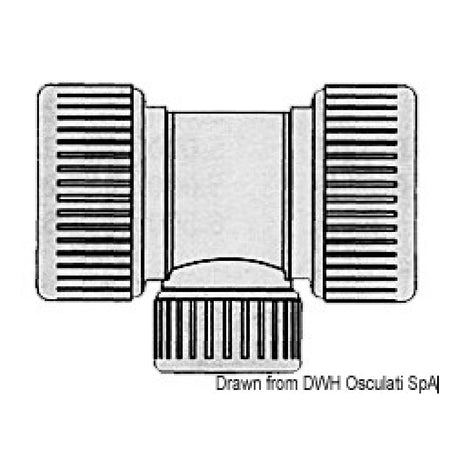 Osculati Hydrofix-Fittingssystem für Wassersysteme, geeignet für maximale Temperaturen 70 22 mm 17.117.01