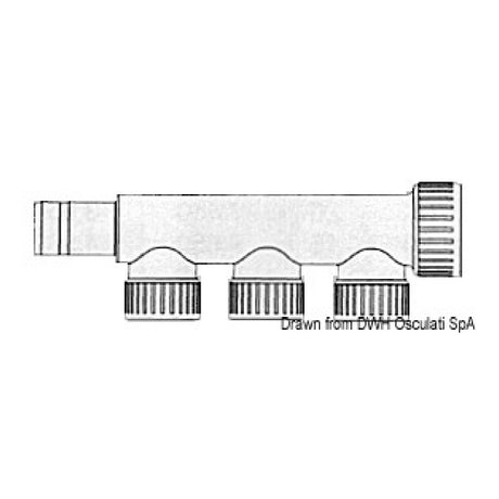 Osculati Hydrofix-Fittingssystem für Wassersysteme, geeignet für maximale Temperaturen 70 22 mm 17.117.01