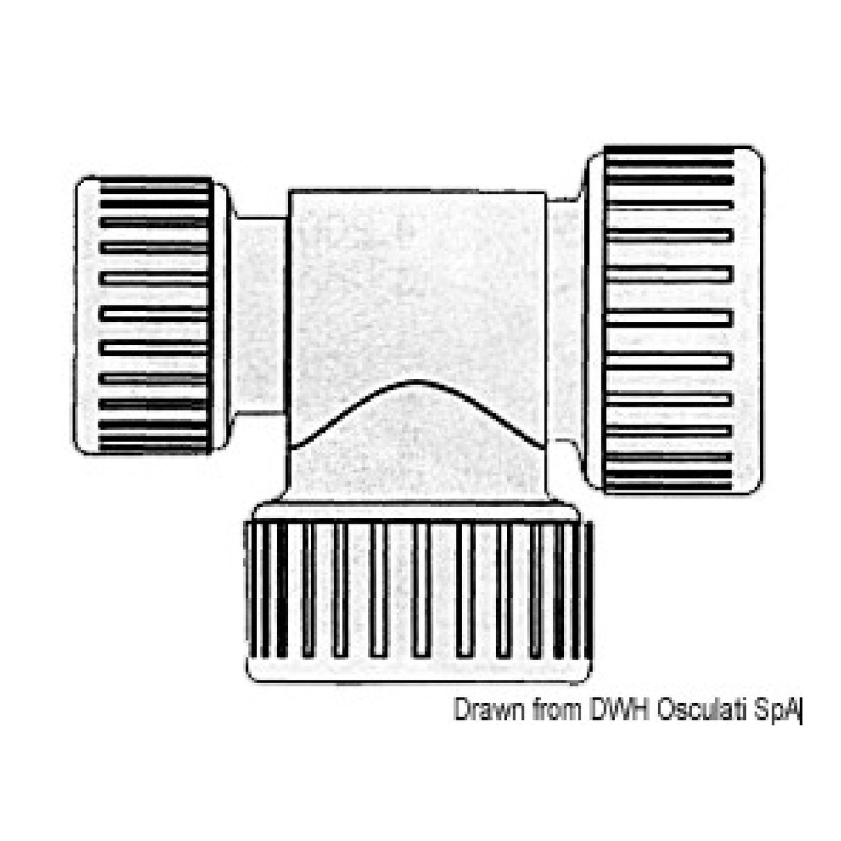 Osculati Hydrofix-Fittingssystem für Wassersysteme, geeignet für maximale Temperaturen 70 22 mm 17.117.01