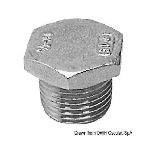 Osculati Edelstahl-Außengewindekappe 17.123.01