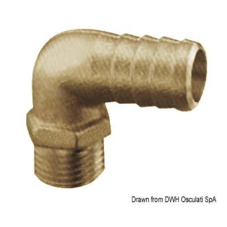 Osculati Portagomma in ottone, versione a 90 maschio 17.197.00