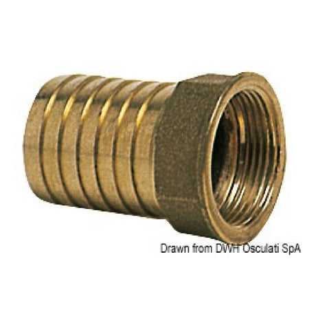 Osculati Schlauchverbinder aus gegossenem und gedrehtem Messing, Innengewinde 17.199.01