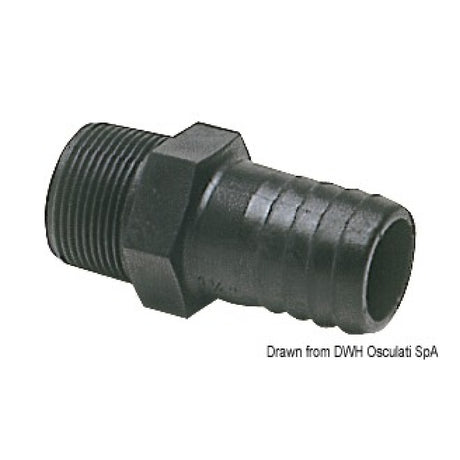 Osculati Male hose holders in black polycarbonate 17.206.40