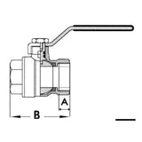 Osculati Saracinesca a sfera in ottone nichelato PN25 femmina/femmina 17.228.01