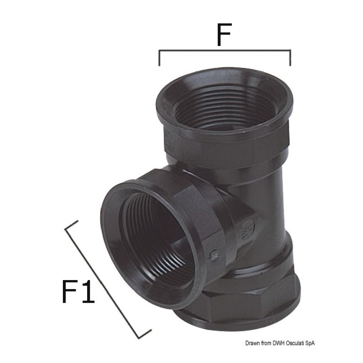 Osculati Thermopolymer T-Stück 17.237.50