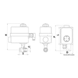 Osculati Valvola a sfera PN40 elettrocomandate a distanza senza pannello 17.241.02