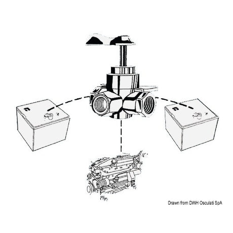 Osculati Rubinetto carburante 3 vie da 1/4 pollice 17.302.03