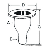 Osculati Scarico a mare in plastica bianca dritto 17.322.01