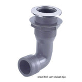 Desagüe de plástico blanco Osculati 90° - 1/2 pulgada 17.322.52