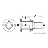 Osculati Scarico a mare in nylon nero 17.327.01