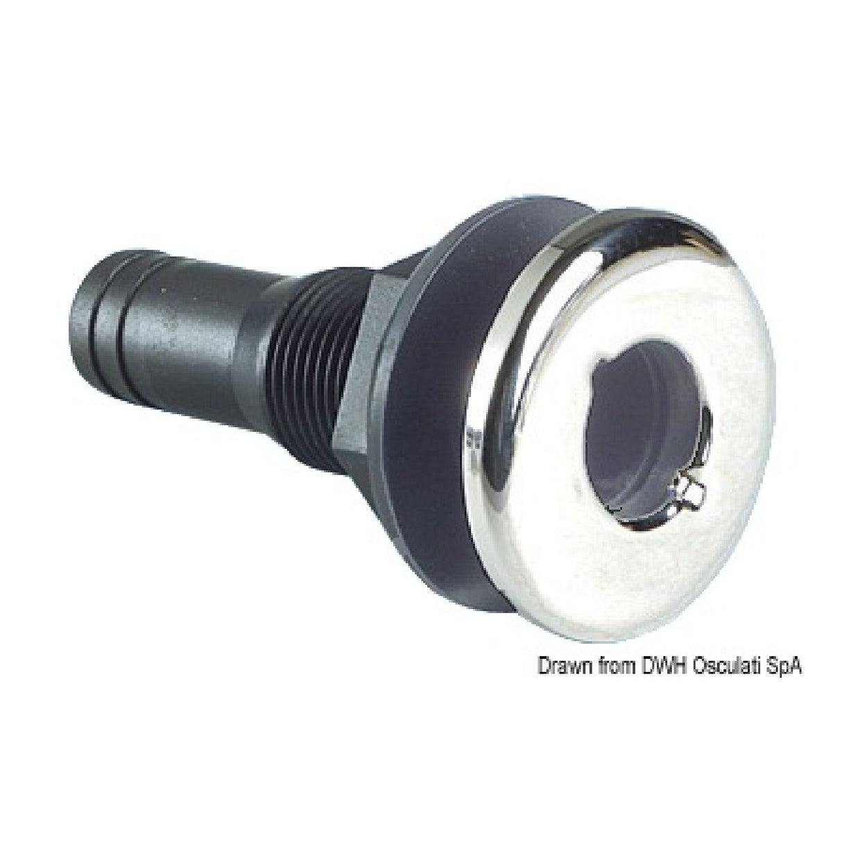 Osculati Scarico a mare in nylon nero 17.327.01