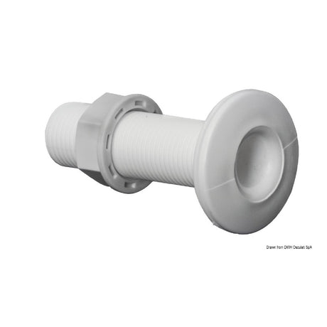 Osculati Threaded Seacocks in White Plastic 17.394.01