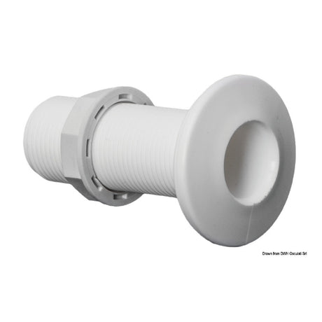Osculati Threaded Seacocks in White Plastic 17.394.01