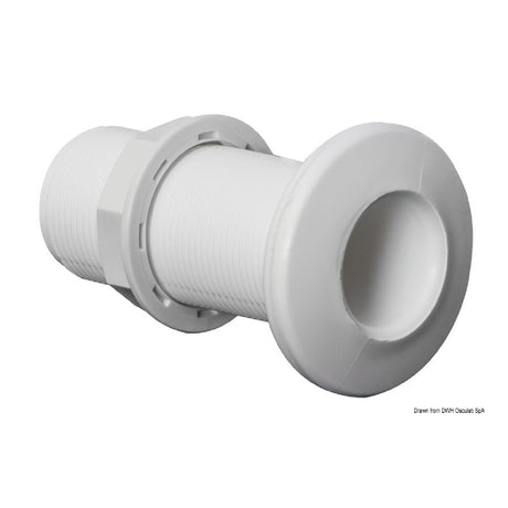 Osculati Threaded Seacocks in White Plastic 17.394.01