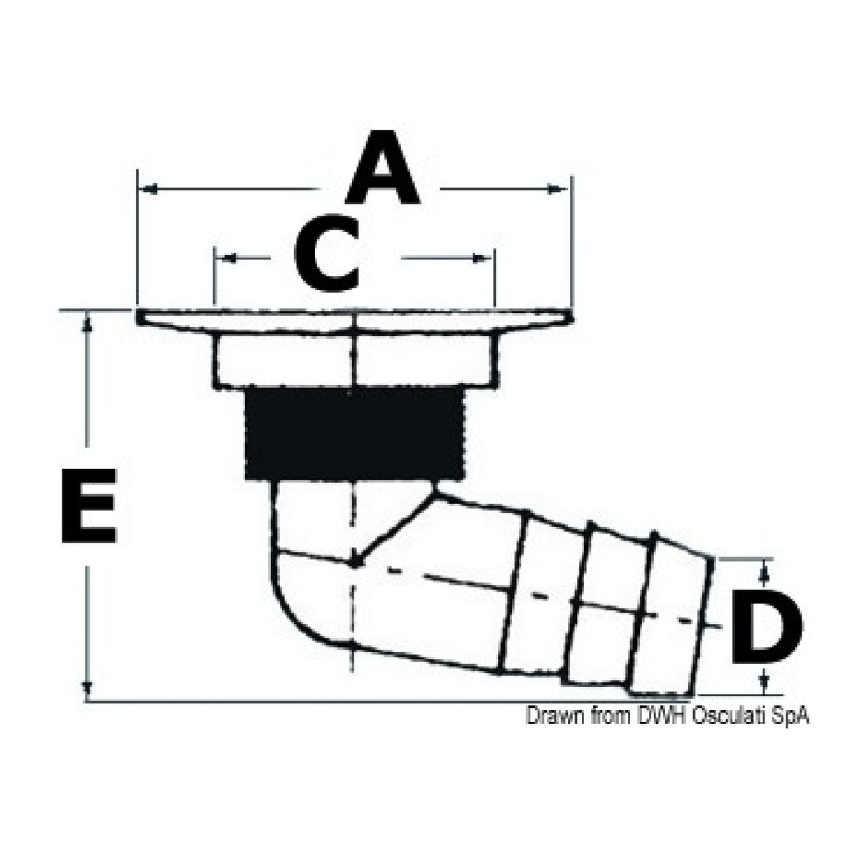 Osculati Scarico per doccia 19 mm con filtro 17.399.90