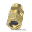 Osculati Raccordo dritto a compressione in ottone per tubo in rame con tenuta Bicono Ottone 17.408.01 - AmerigoStore