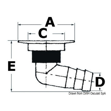 Osculati Duschrinne 38 mm 17.411.80