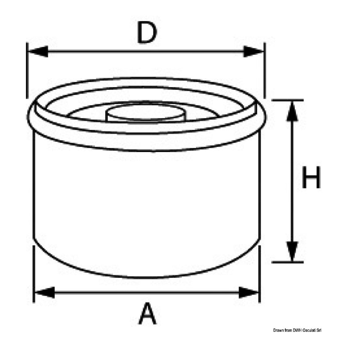 Osculati Ölfilter Yamaha 5GH-13440-20 und Honda 50 PS 17.504.07