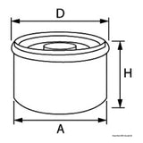 Osculati Ölfilter Yamaha 5GH-13440-20 und Honda 50 PS 17.504.07